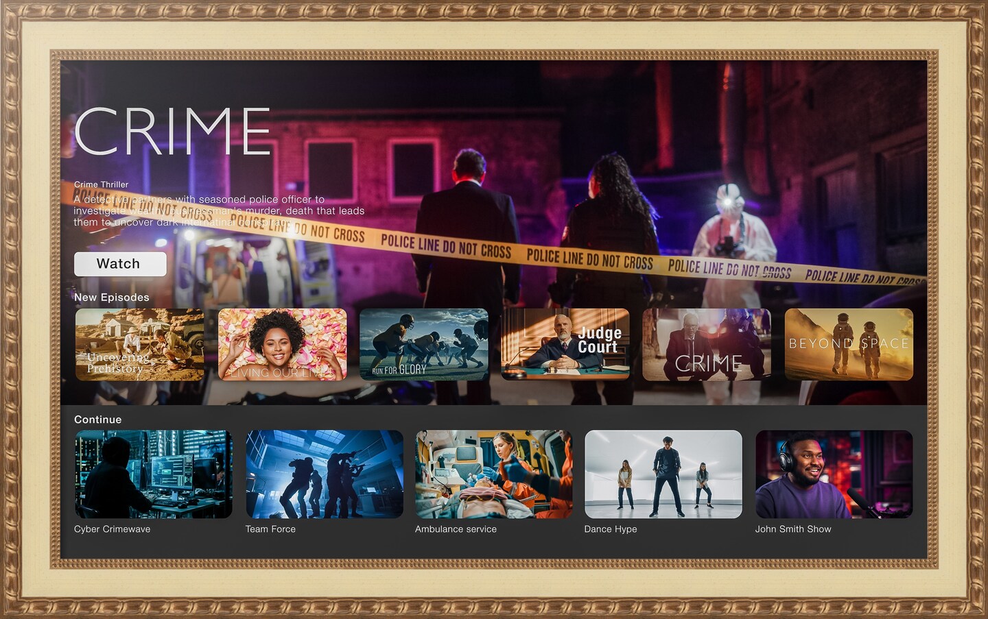 The Samsung Frame TV 65 inch TV Frame, Ornate Frame TV (Fits 2021-2025 Models)