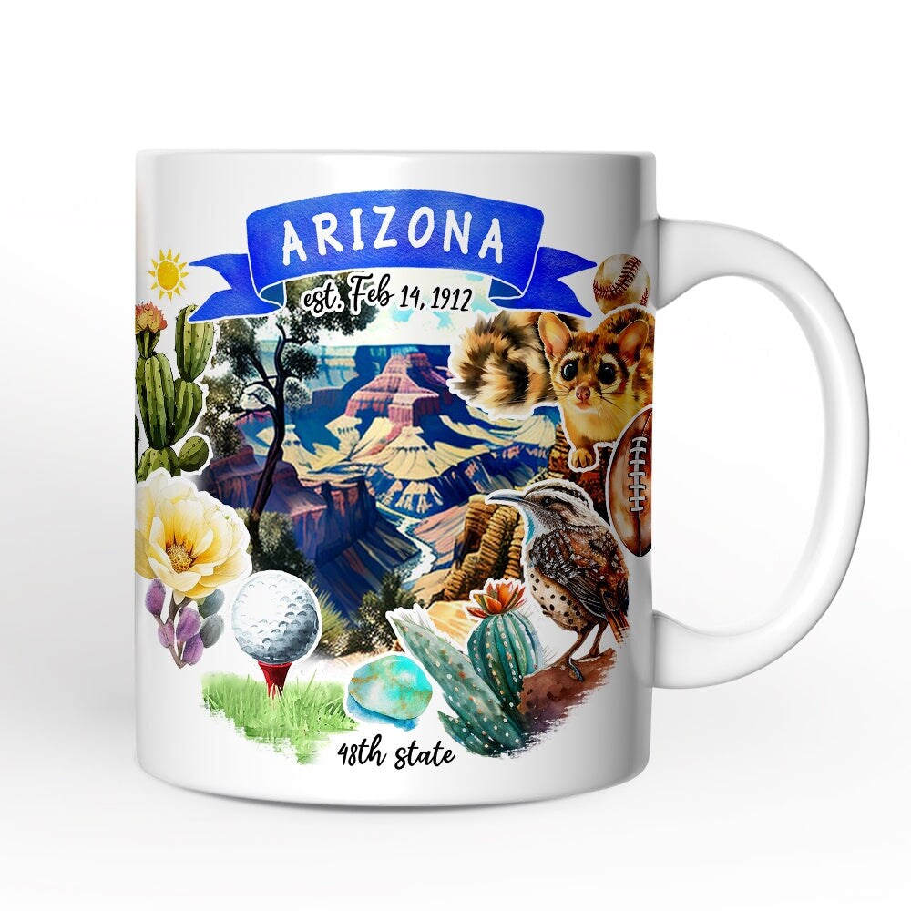 Artistic Arizona State Themes and Landmarks Mug