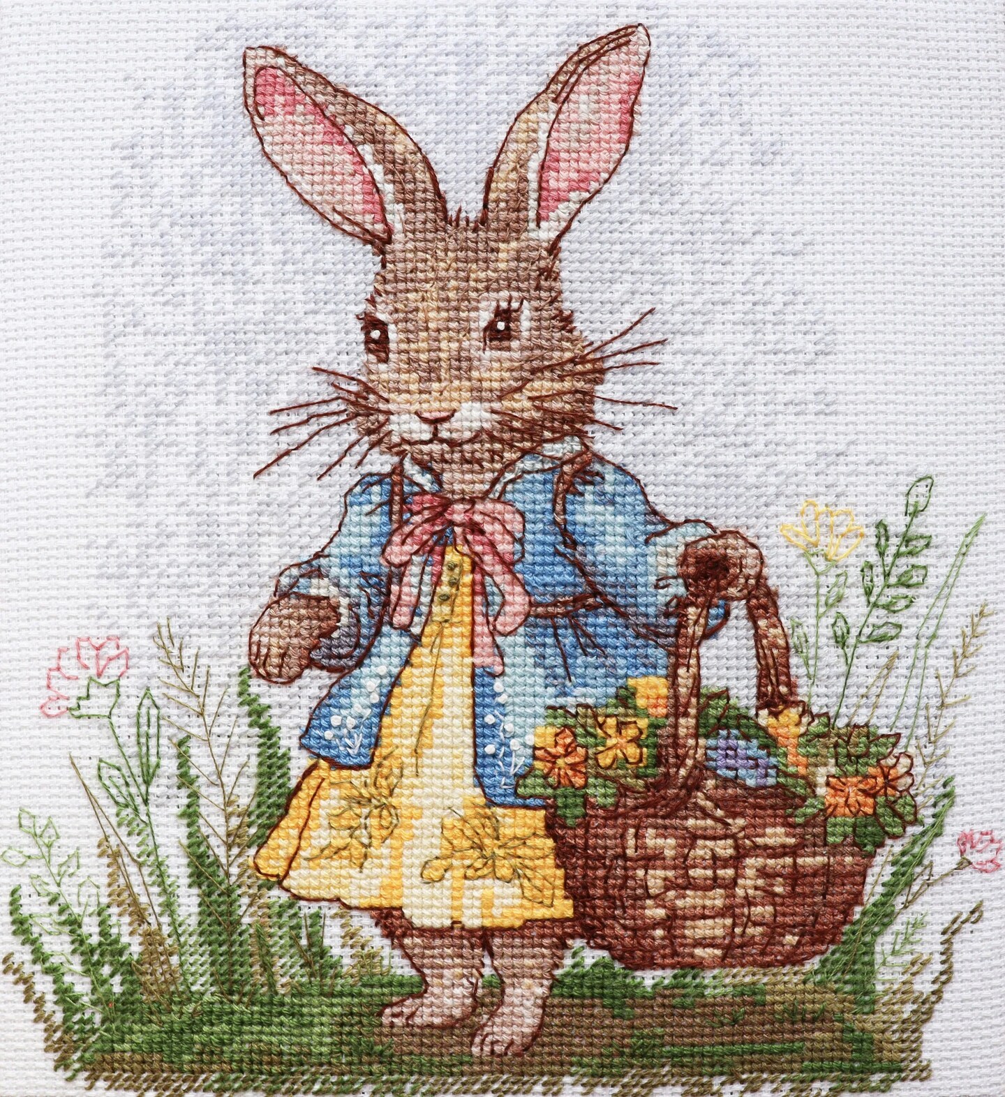 Kit Point De Croix 'Lapin Tirant Un Traîneau' - 14ct, Thème Vacances, Neuf
