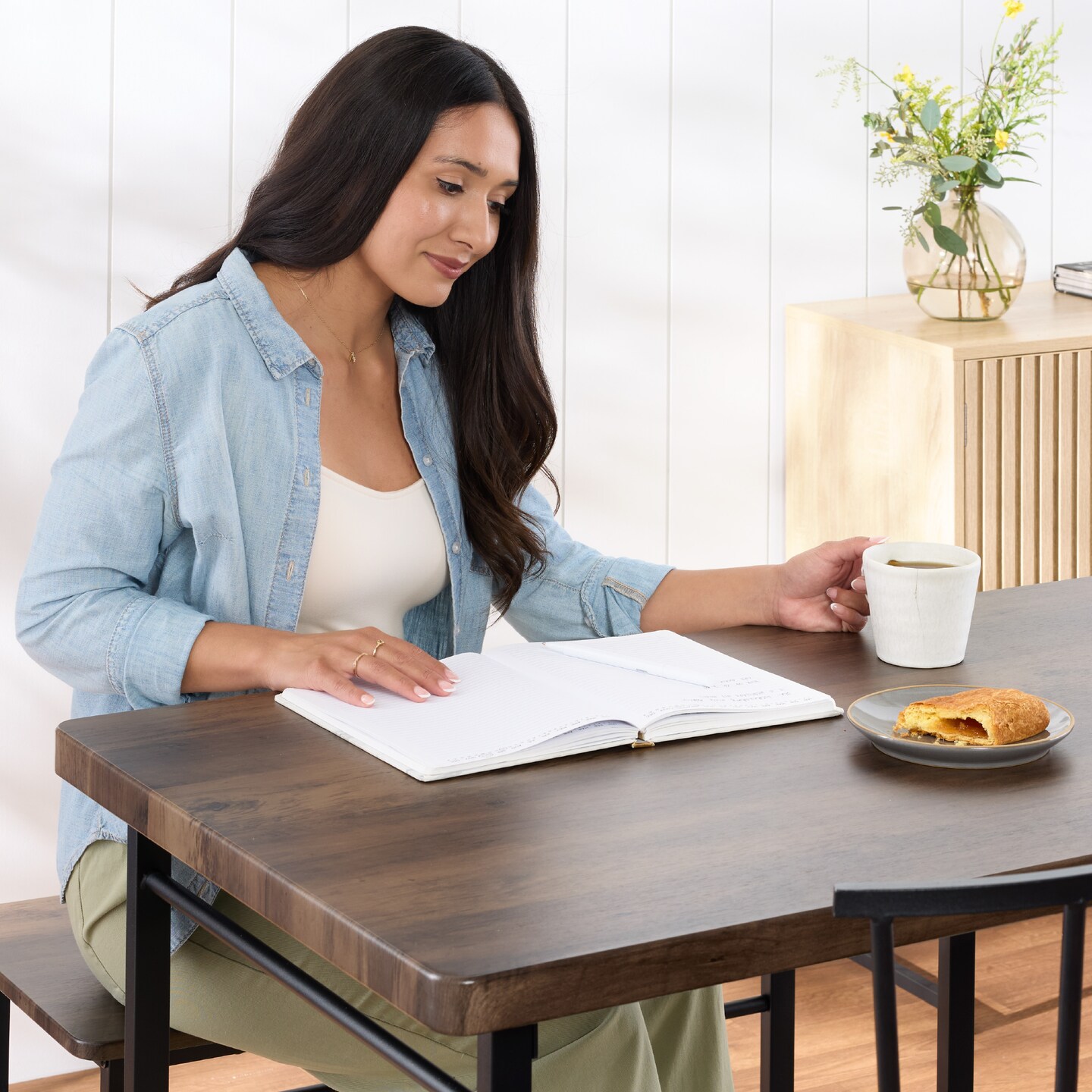 Best Choice Products 4-Piece Dining Kitchen Table Set w/ 2 Spindle-Back Chairs, Bench