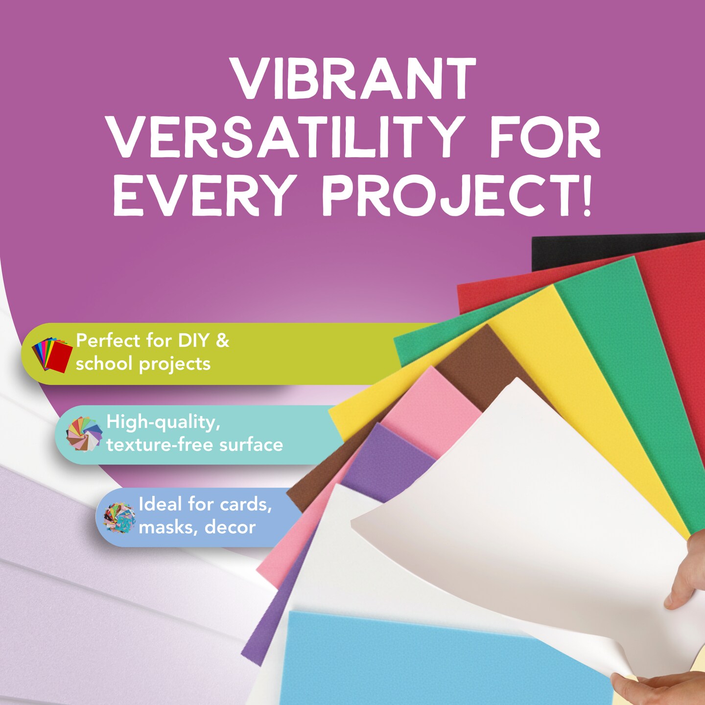 Incraftables Craft Foam Sheet 9x12 Inch (30 Sheets). EVA Foam Paper Sheets 2mm Thin. Multicolor Arts and Crafts Foam Sheets (10 Colors). Colored Foam Sheets for Classroom Projects & Scrapbooking