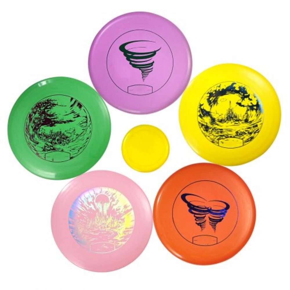 Disc Golf Set 5 Plus 1 Premium TPE Discs with Driver Mid Range