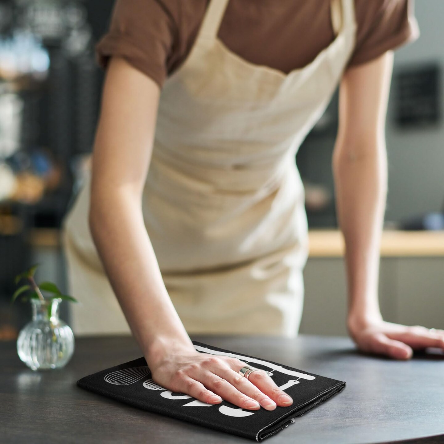 Bencailor 6 Pcs Home Kitchen Towels Decorative Sets Dish Towels Absorbent Fast Drying Hand Tea Vintage Hanging Reusable Cleaning Dishcloths for Cooking Farmhouse Bathroom Accessory