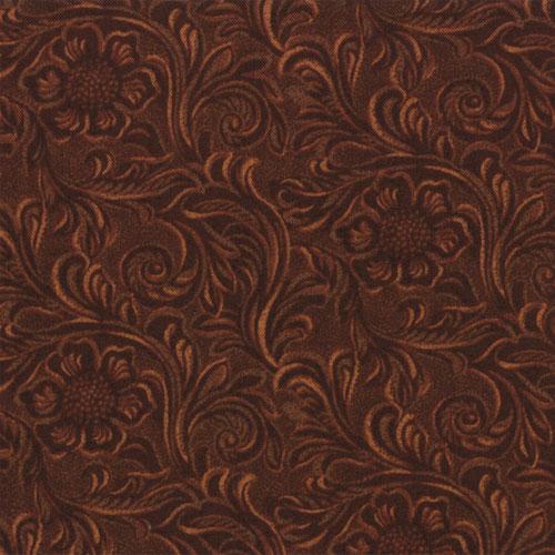 Fabric Moda Western Basics Brown Tooled Leather Tone by the Quarter Yard 11216-15