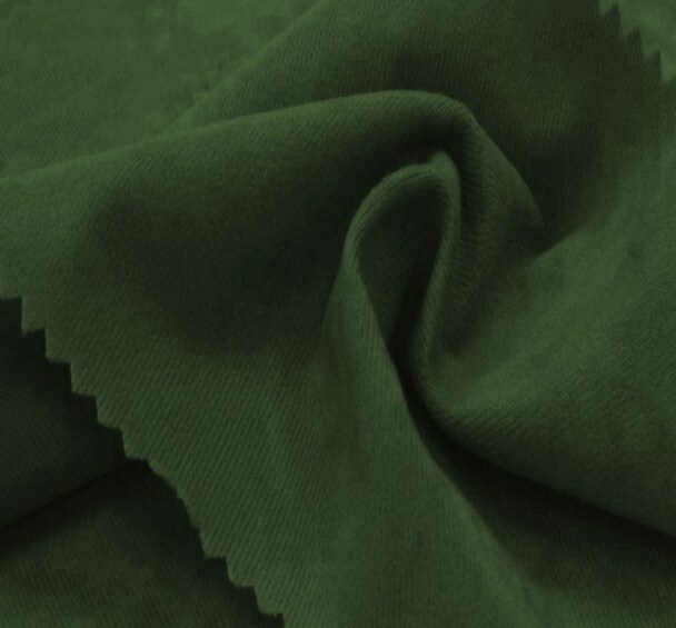 1 Yard Suede Green Polyester Fabric 58/60&#x22; Wide Velvety Durable Apparel Fabric