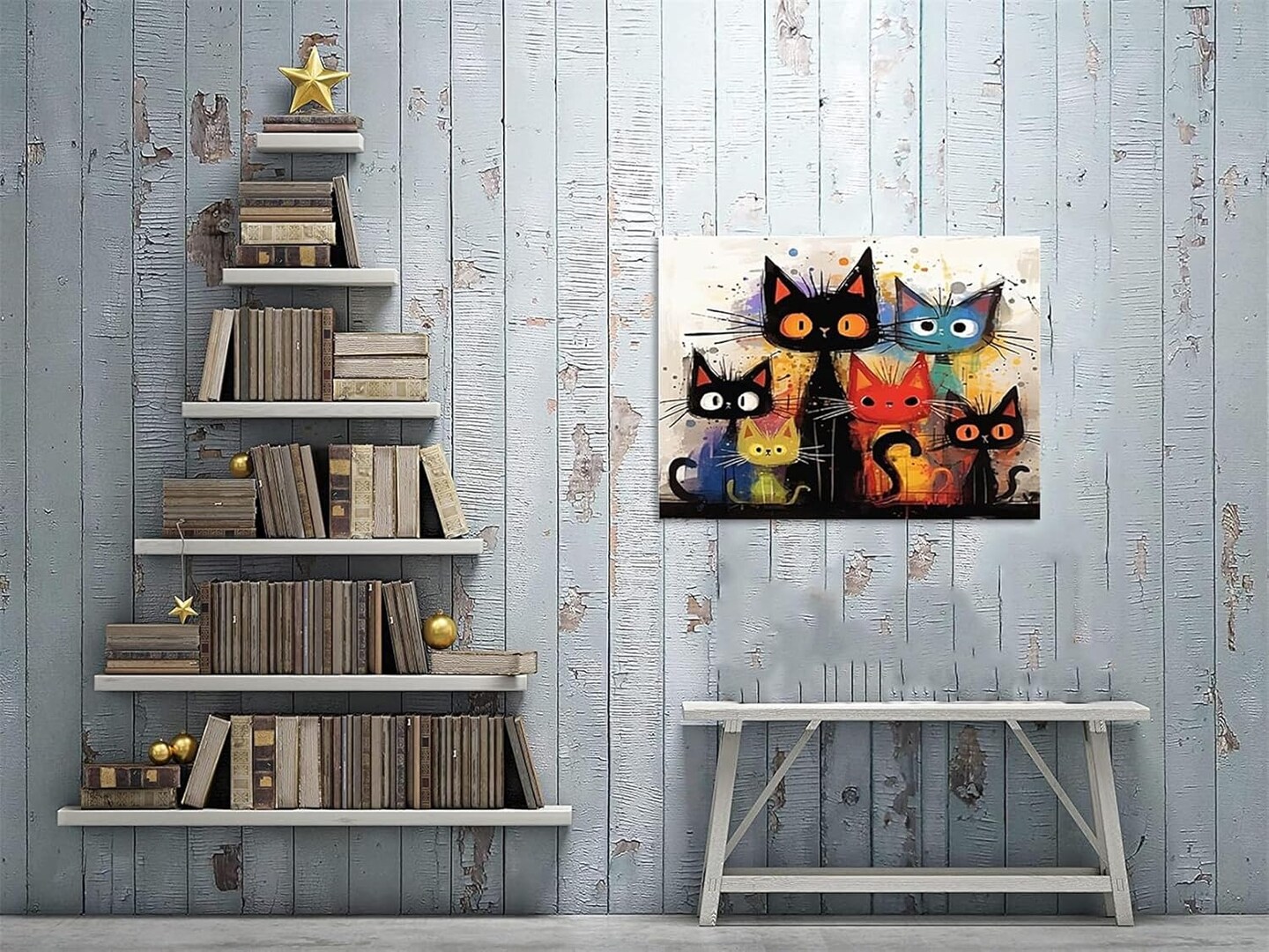 Paint By Number Kits for Adults – Cat DIY Acrylic Paint by Numbers on Canvas for Beginners, Easy Relaxing Wall Art Kit for Home Decor & Gift