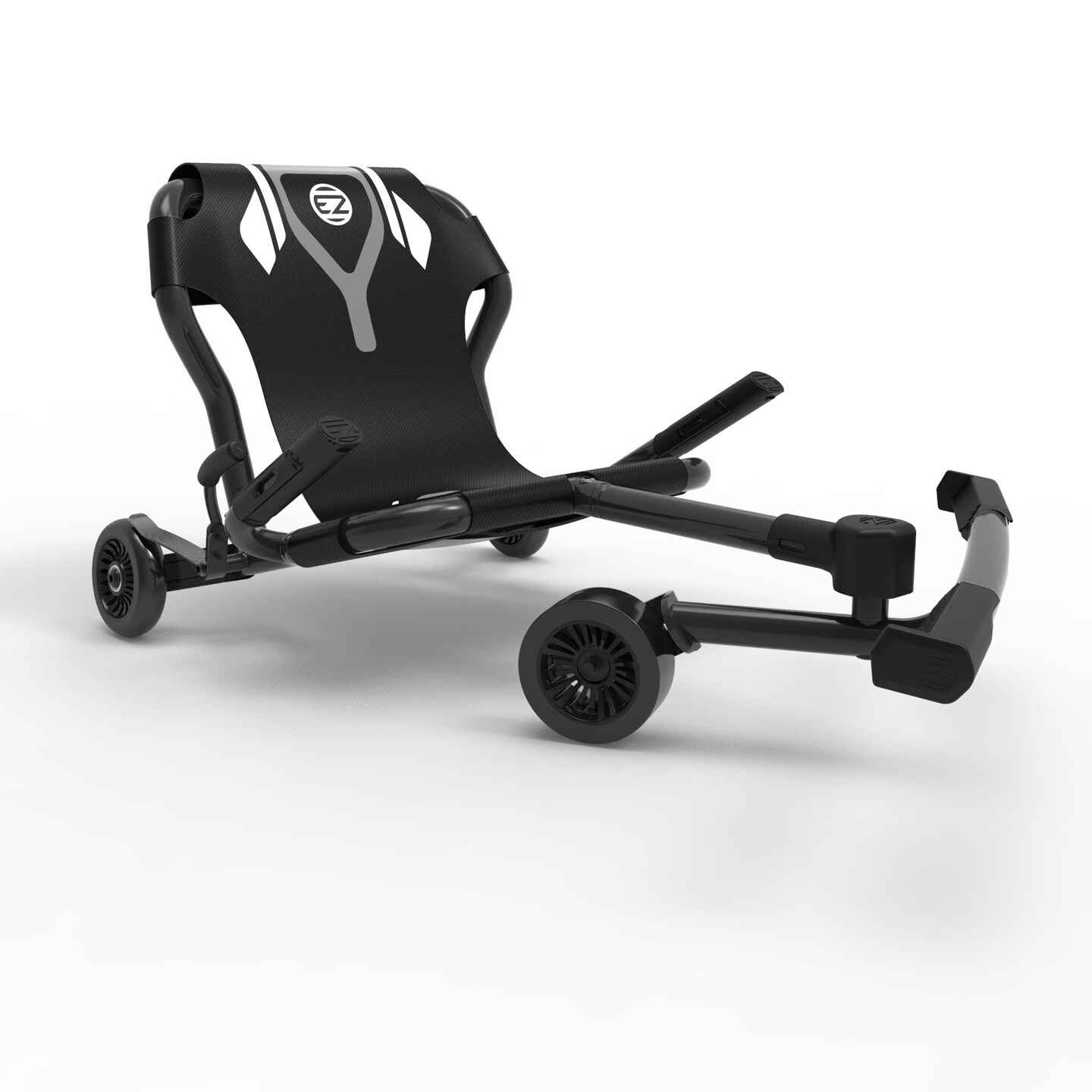 EzyRoller: Classic X - Black - Ride-On Scooter, Cambering Motion, Pedal Free Cart, Hand Brakes, Extendable Frame, 154lb Capacity, Kids Ages 4+
