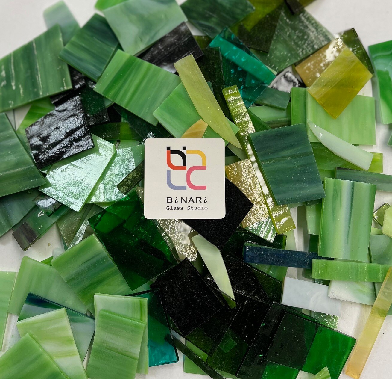 5LB Bulk Stained Glass Mosaic Tiles - Studio Grade Shards for DIY Arts & Crafts