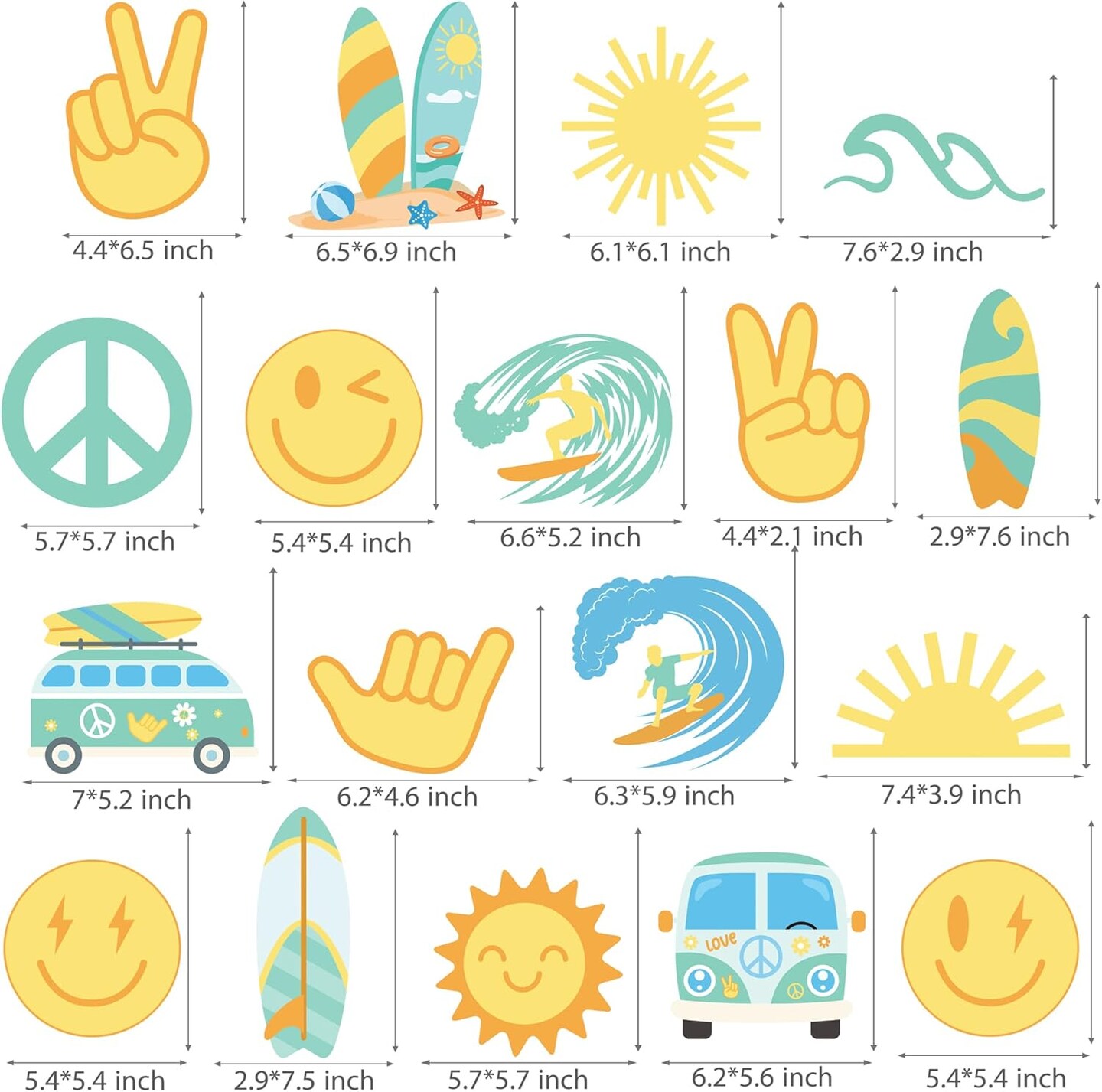20PCS Boho Surfing Hanging Swirls – Retro Hippie Surf Party Decorations, Surf Themed Birthday & Baby Shower Ceiling Swirls, Groovy Summer Party Supplies