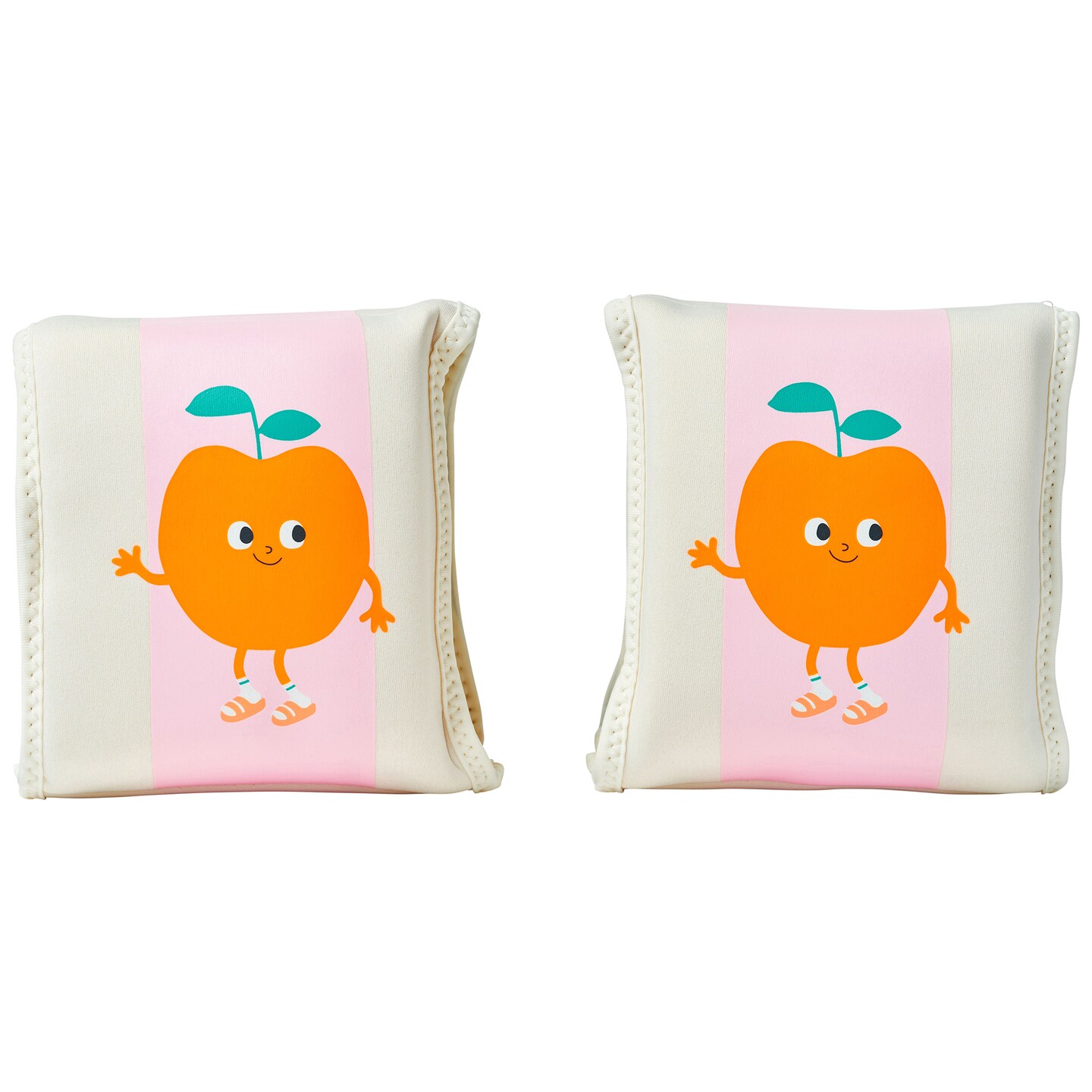 Sunnylife: Kids Floaties - Poppy the Peach Pink Stripe - 2 Inflatable Arm Bands, Neoprene Swimming Flotation Devices, Water Play Accessory, Ages 3+