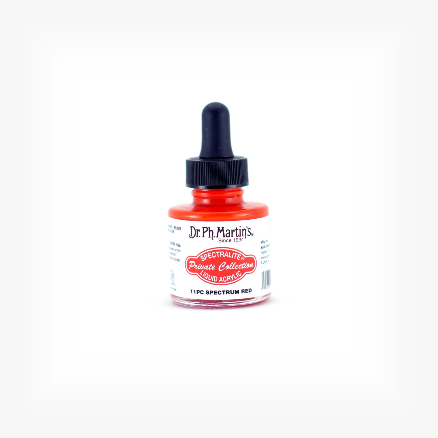 Dr. Ph. Martin's® Spectralite Private Collection Liquid Acrylics, 1.0 US fl oz, 11PC Spectrum Red, 1 Bottle