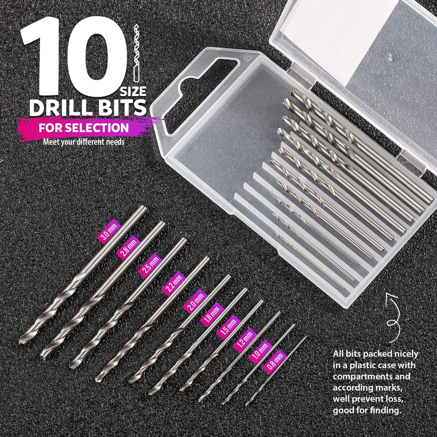 Hand Drill, 222 PCS Pin Vise Hand Drill with Drill Bits(0.8 mm-3 mm), Needle Nose Pliers, Keychain Making Kit, Jewelry Making Supplies, Hand Drill Tools for Jewelry Keychains Making