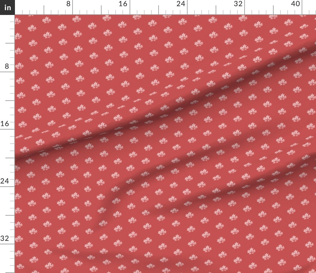 Maple Leaf Red Canada Hockey Flag Winter White Custom Printed Fabric by Spoonflower Various Fabrics by the Yard or Fat Quarter