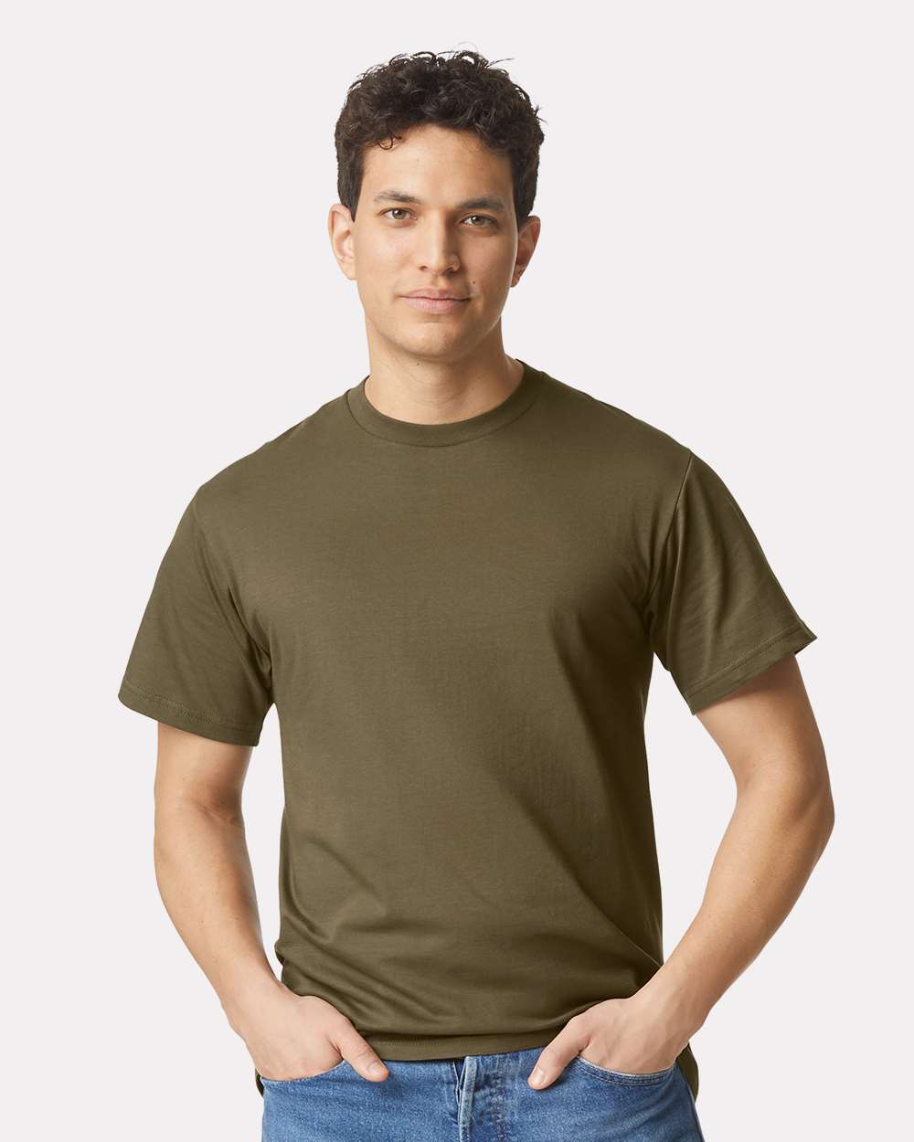 Gildan Hammer Heavy Cotton Crewneck Short Sleeve T-Shirt for Workwear & Layering Cotton Tee