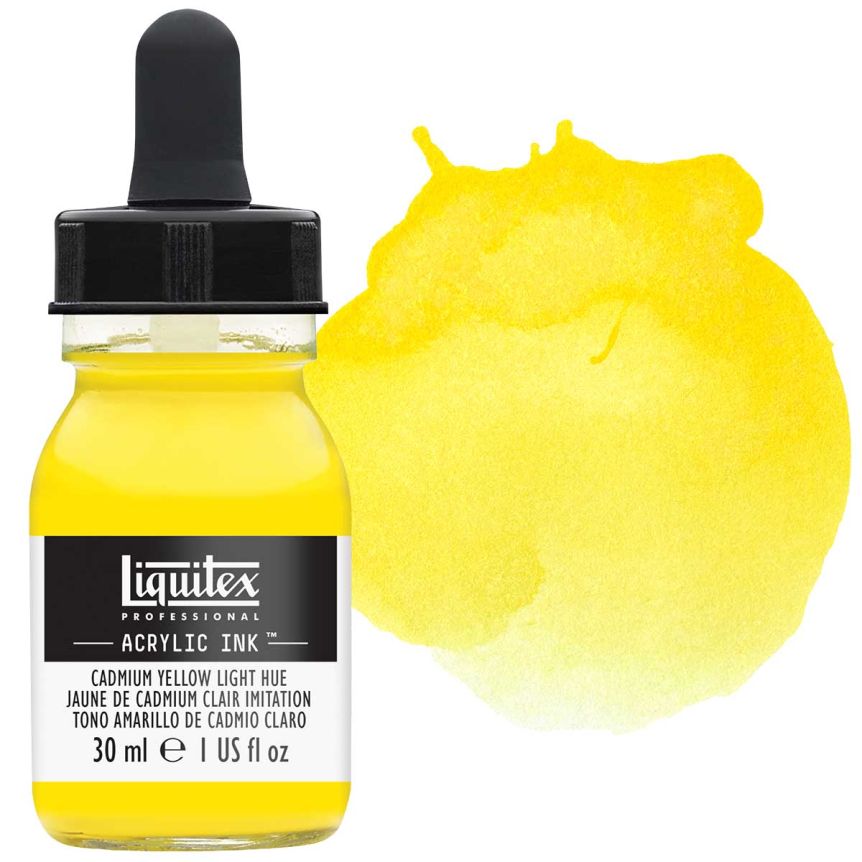 Liquitex Professional Acrylic Ink 30 ml Bottle - Cadmium Yellow Light Hue