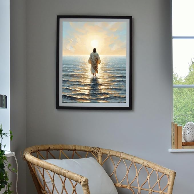Jesus Paint by Numbers Kit for Adults,Christian Painting by Number Kits on Canvas with Brushes,DIY Oil Painting by Numbers for Home Wall Decor 16X20 Inch.