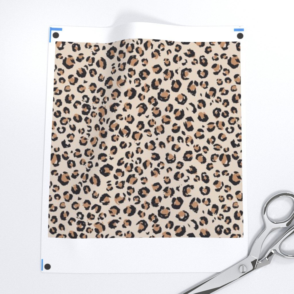 Mini Micro Animal Print Brown Tan Leopard Trendy Cheetah Custom Printed Fabric by Spoonflower Various Fabrics by the Yard or Fat Quarter