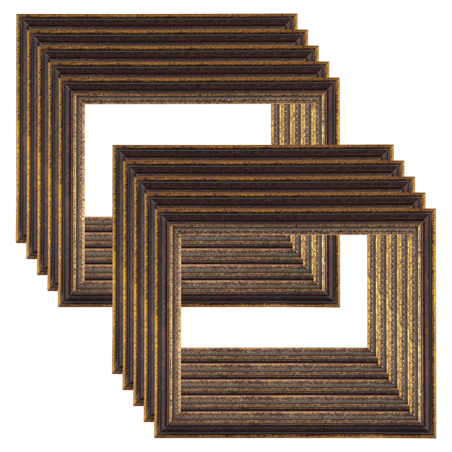 Imperial Frames Stratford Collection 12x12" - 10 Pack Antique Bronze Neoclassical Wood Frame, Hand-Finished, Museum-Quality Open Back Frame for 3/4 Deep Canvas & Panels