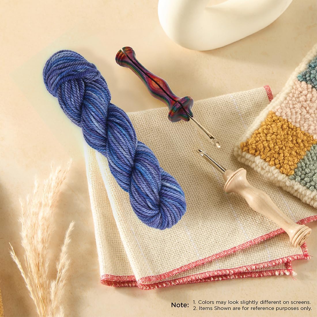 The Oxford Company Violet Jane 100% Wool Variegated Hand-Dyed Rug Yarn 4 Oz. Skein (approx. 55 yds)
