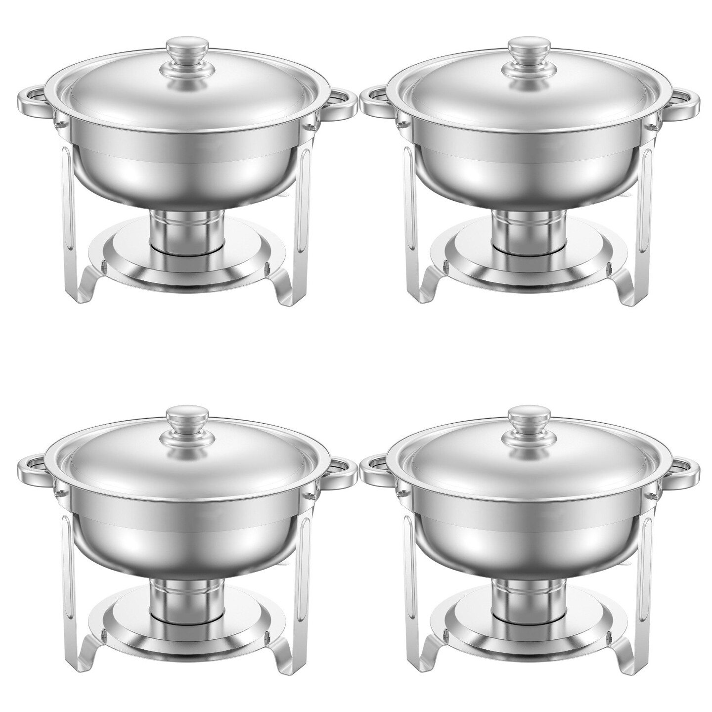 Buffeet Platform 5 Qt Chafing Dish Buffet Set, Catering Warmer with Pans and Stand ...