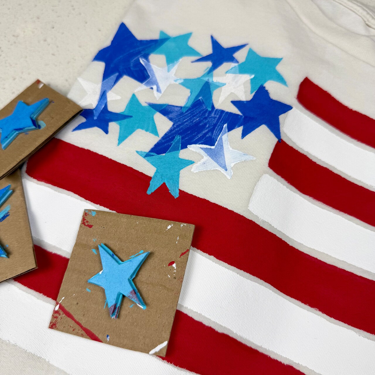 Kids Club: Stamped Patriotic 4th of July Shirts
