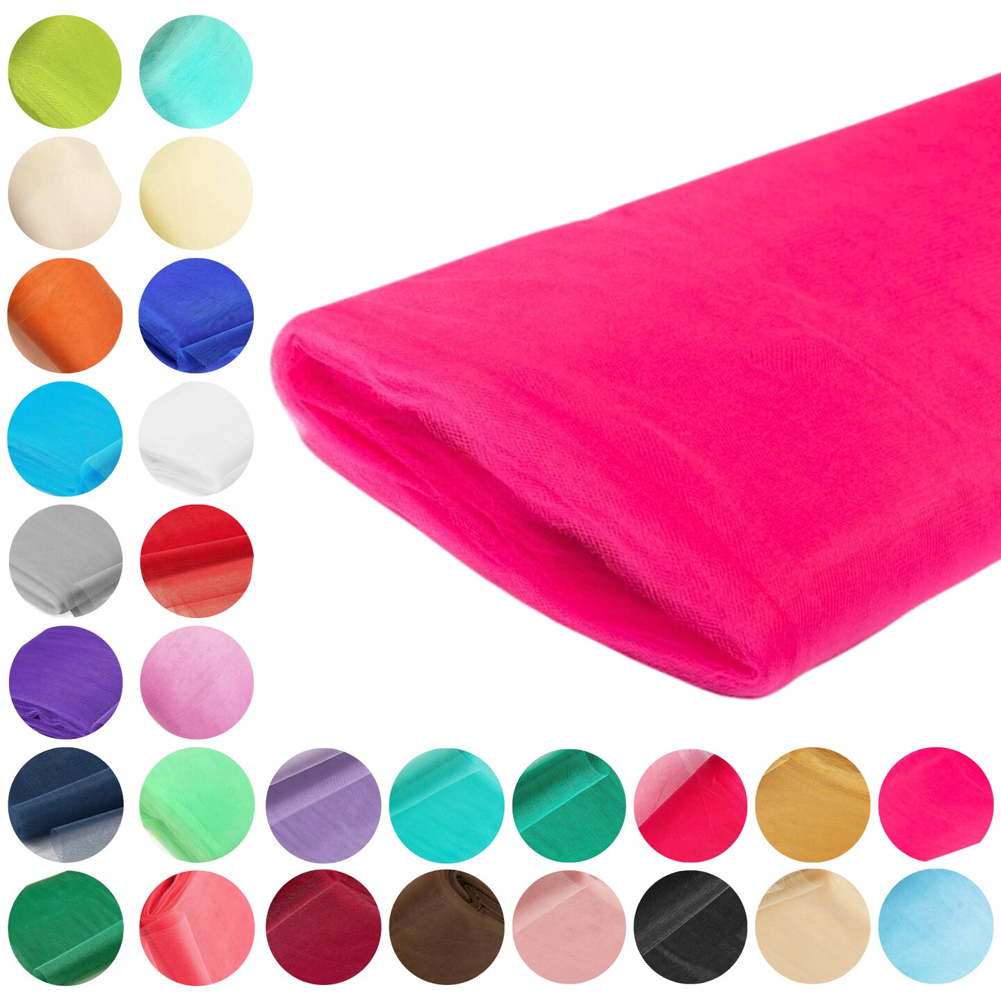 40 Yard Tulle Fabric Roll – 54 Inch Wide Sheer Lightweight Tulle, Fabric for Wedding Décor, Tutus, Crafts & Party Decor