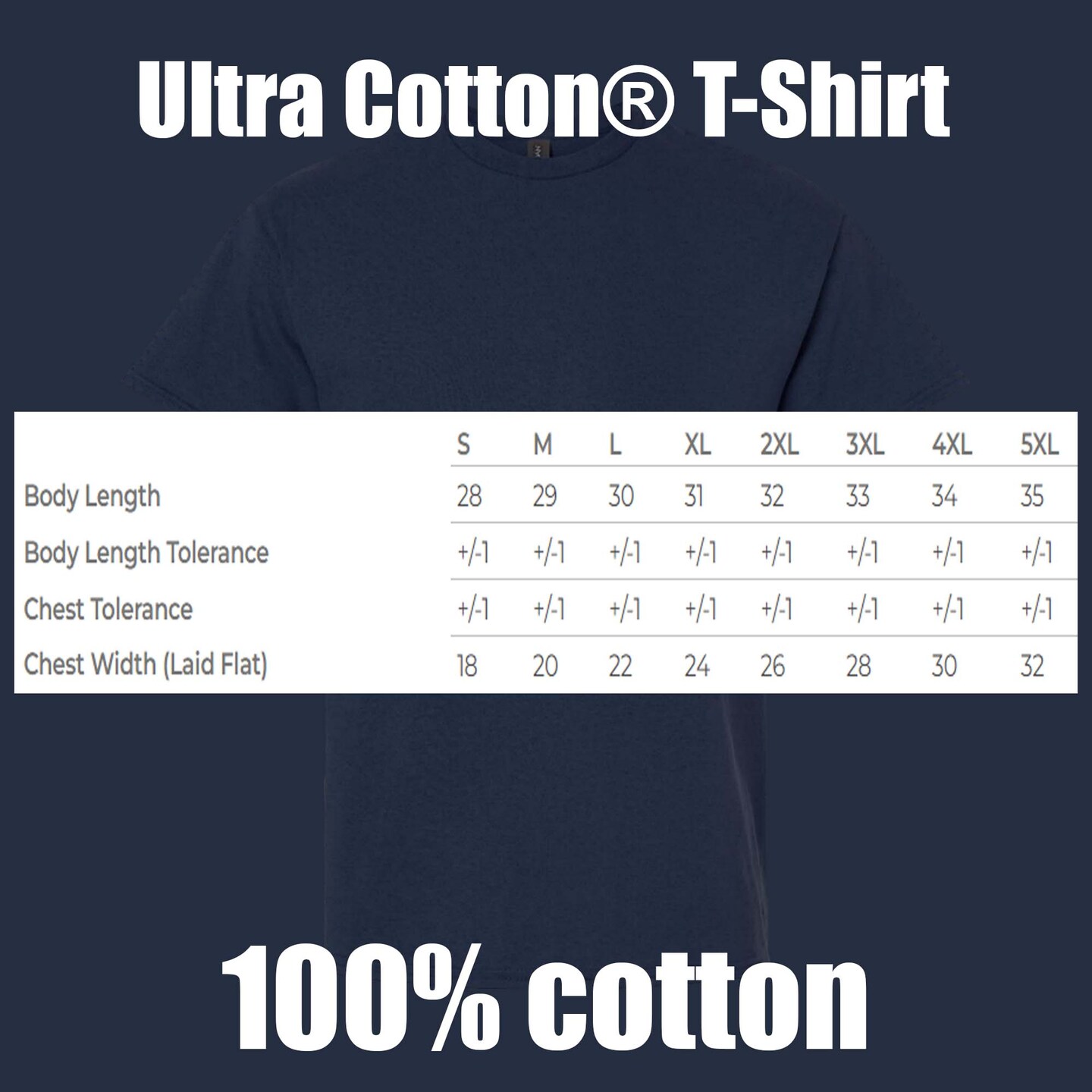 Gildan Ultra Cotton Short Sleeve T-Shirt Bundle, Unisex Crewneck Blanks Navy Tee for DIY Printing