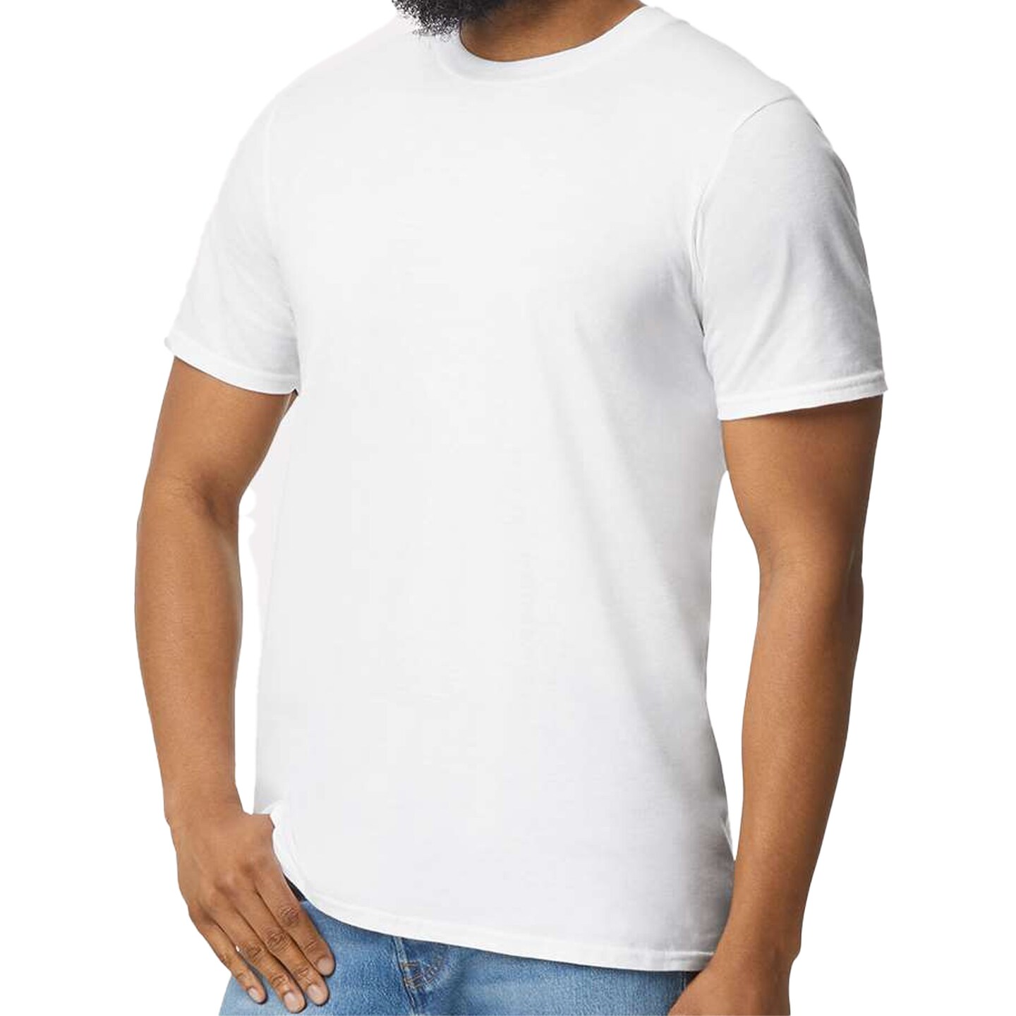 Gildan Softstyle Short Sleeve T-Shirt Blanks for Crafting, White Crewneck Tee
