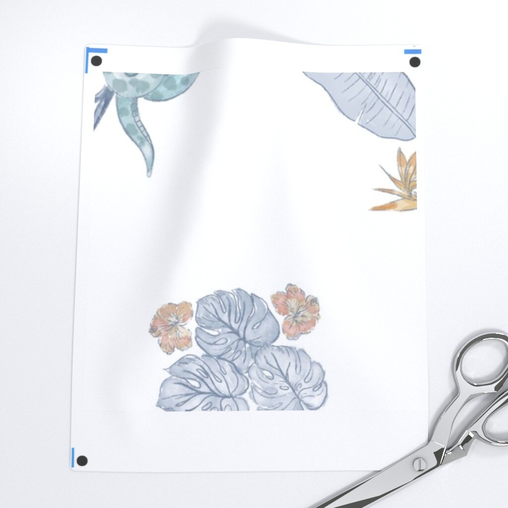 Leopard Chinoiserie Jungle Snakes Tropical Money Rainforest Blue White Tan Custom Printed Fabric by Spoonflower Various Fabrics by the Yard or Fat Quarter