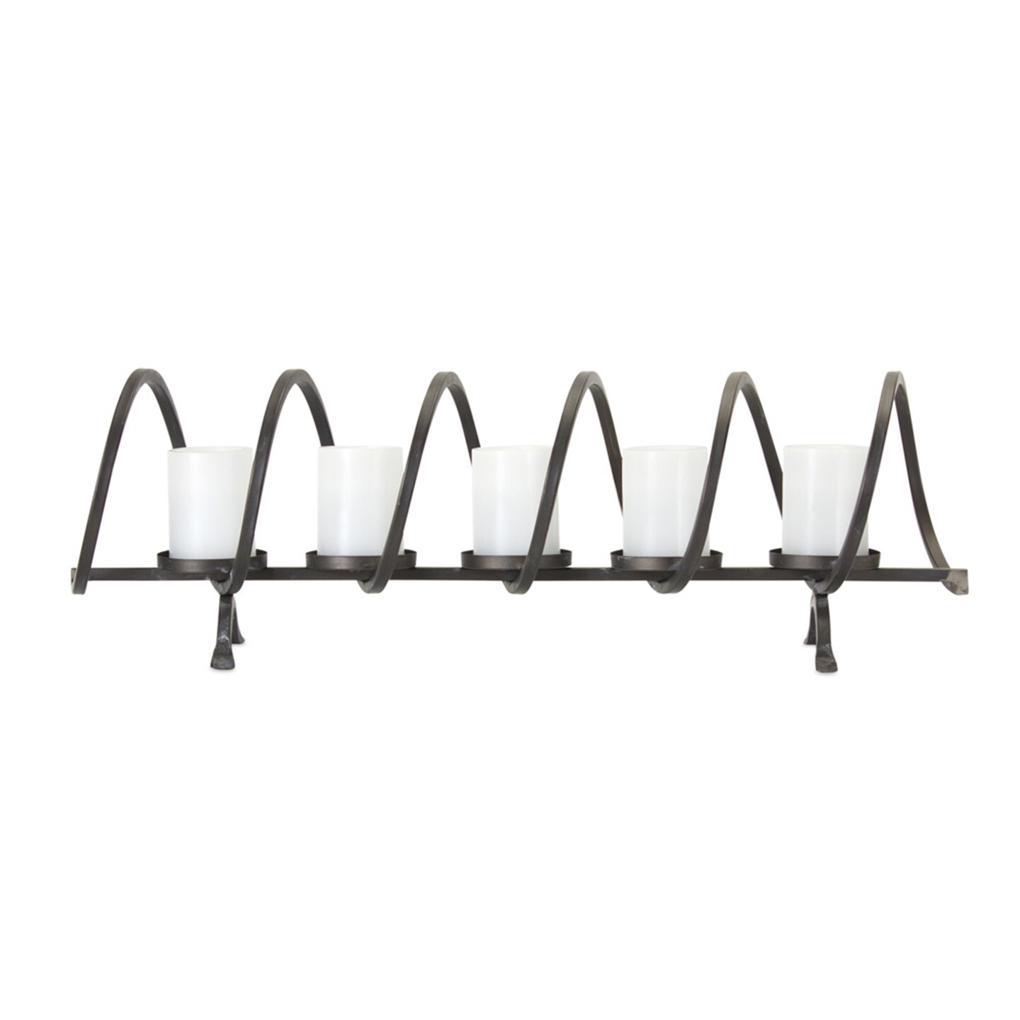 Large Metal Votive Candle Holder Centerpiece Black 31 Inch Table Accent