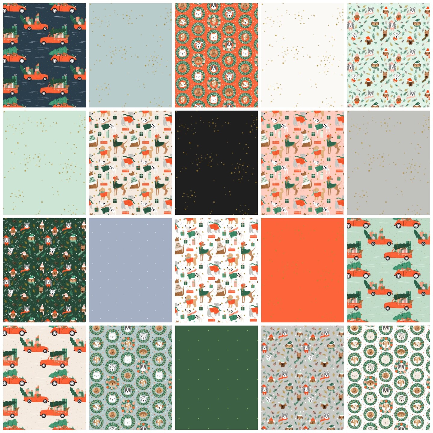 Merry Pawmas 2.5" Strip Roll (Jelly Roll) by Cotton+Steel (DG200P-2.5S)