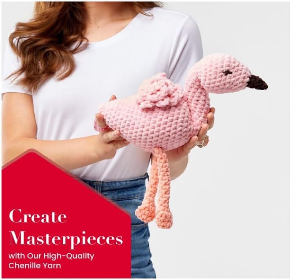 Premier Parfait Chunky Chenille Yarn Bundle – 3 Pack, #6 Super Bulky Polyester, 3.5 oz Skeins (131 yds Each) with Bella’s Stitch Place Holders – Goblin