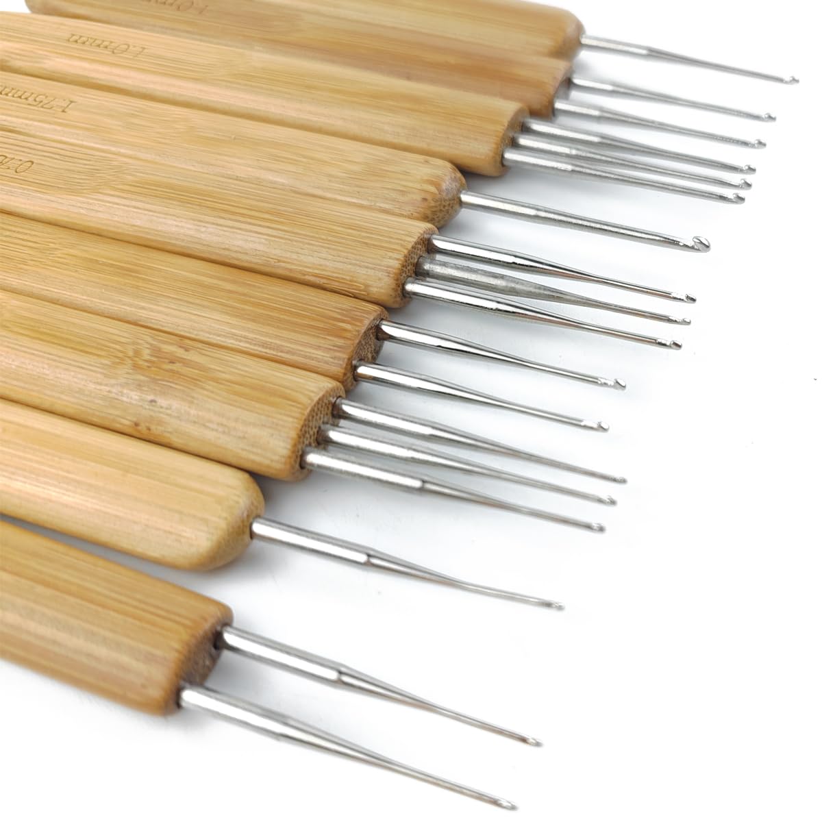 9PCS Dreadlock Crochet Hook for Hair Dreadlock Needle Tool for Braid Craft Dread Locks Crochet Needles 0.5mm 0.75mm 1mm 1.75mm