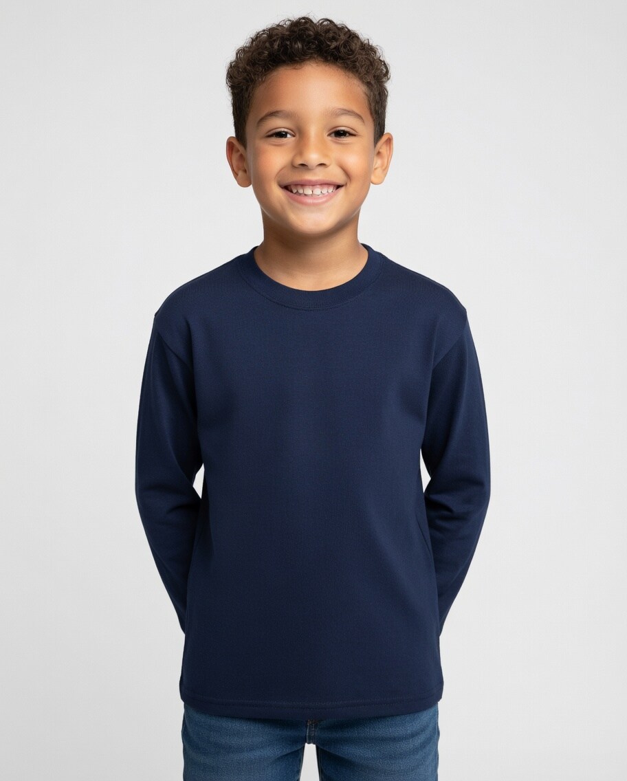 Gildan Heavy Cotton Youth Long Sleeve T-Shirt – Kids Basic Crewneck Tee for Everyday Comfort