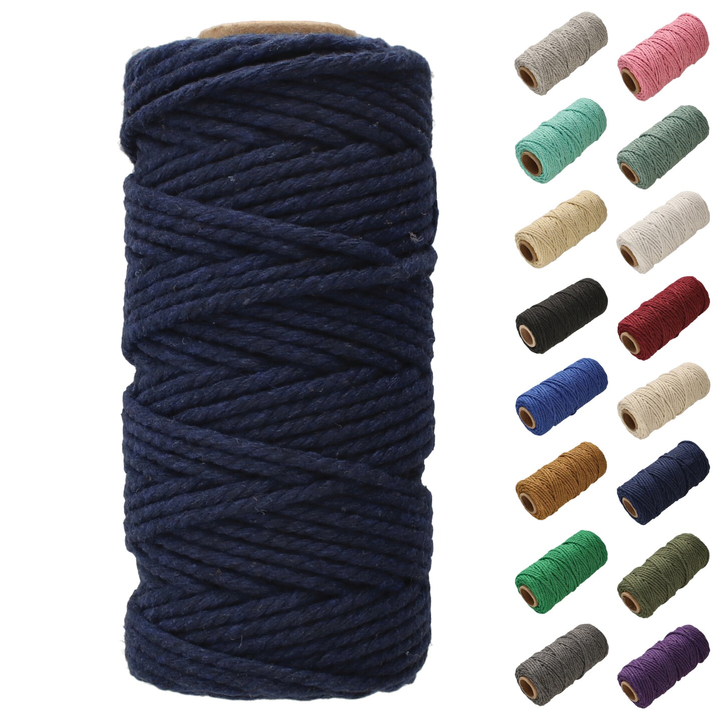 White Lion Macramé Cord – Cotton Rich Macrame Rope, 2 mm, 100 Feet, Yarn for Wall Decor, Crochet, Gift Wrapping, Wall Hanging, Plant Hangers, Handmade Crafts, Knitting