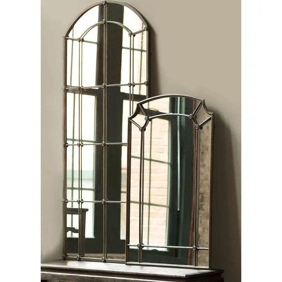 Cast Iron Tall Wall Mirror 33x70 Inch Industrial Vintage Home Decor