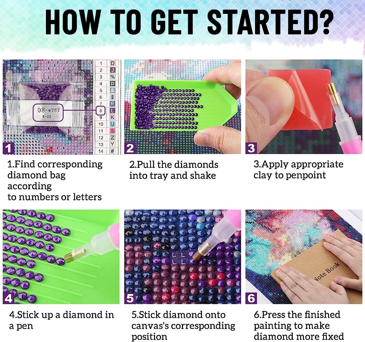 Diamond Painting for Adult Beginner, Butterfly Mushroom Diamond Art Kits,5D,Moon Diamond Dot Flower, Luna Moth DIY Small Diamond Painting Gem Art Craft Accessories for Home Wall Decor