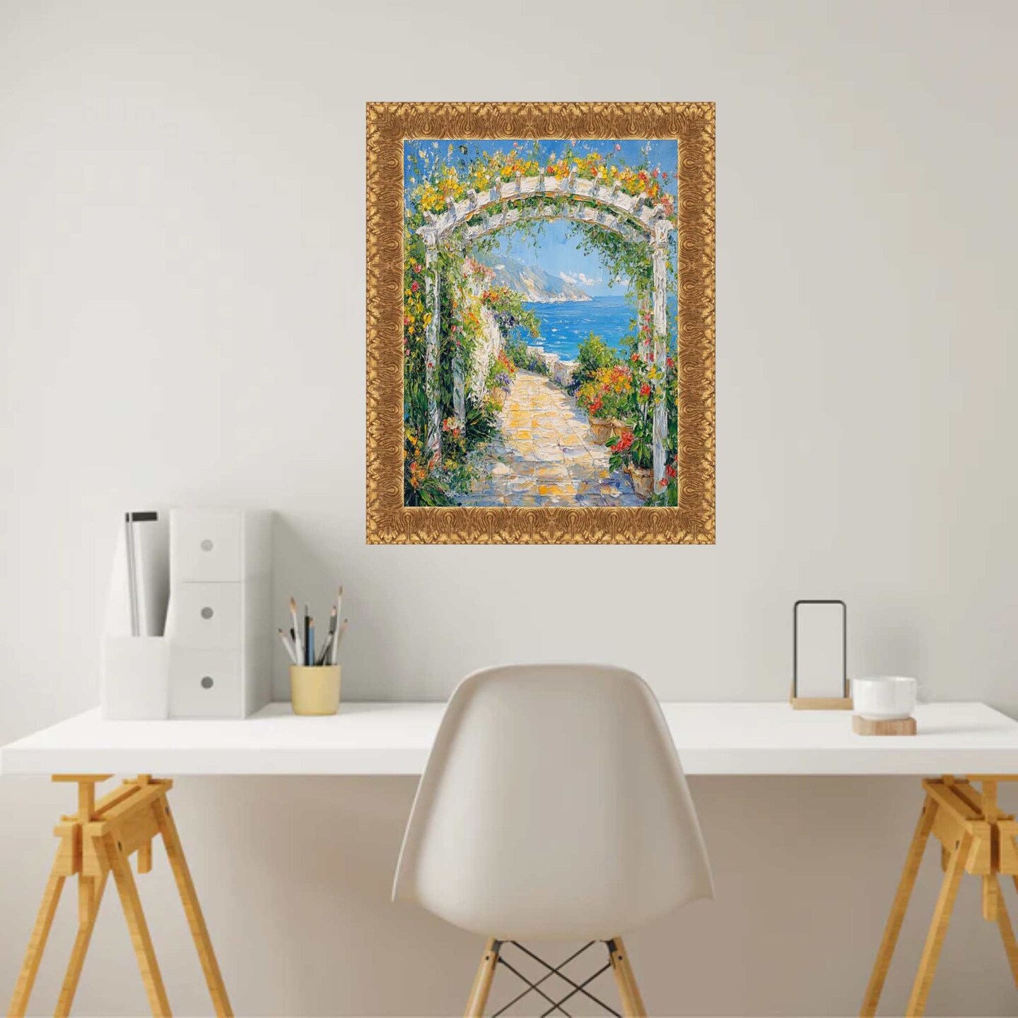 Versailles Gold Ornate Picture Frame - Vintage Wall Art 12x24 frame
