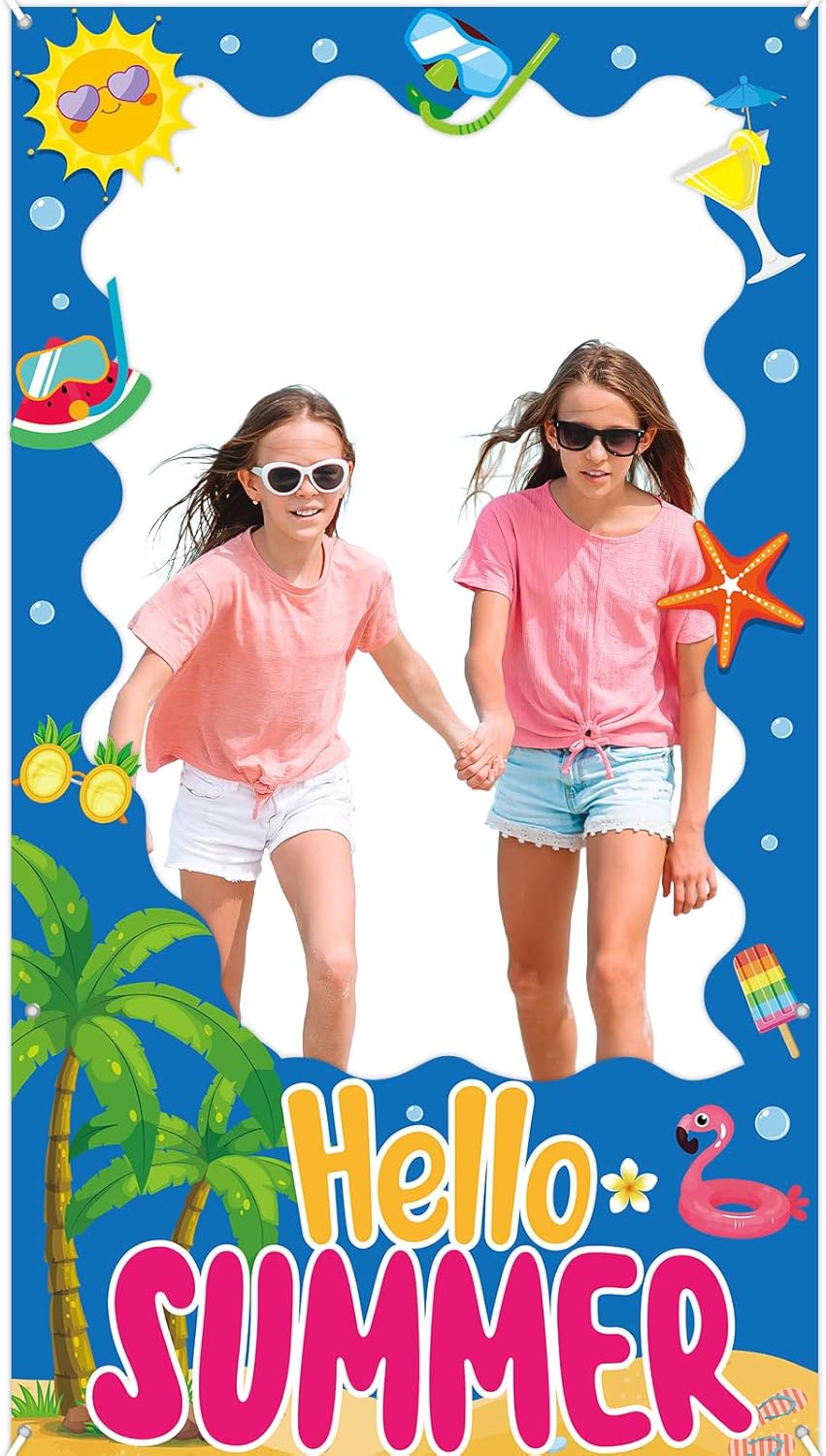 Summer Pool Party Decorations Photo Booth Props