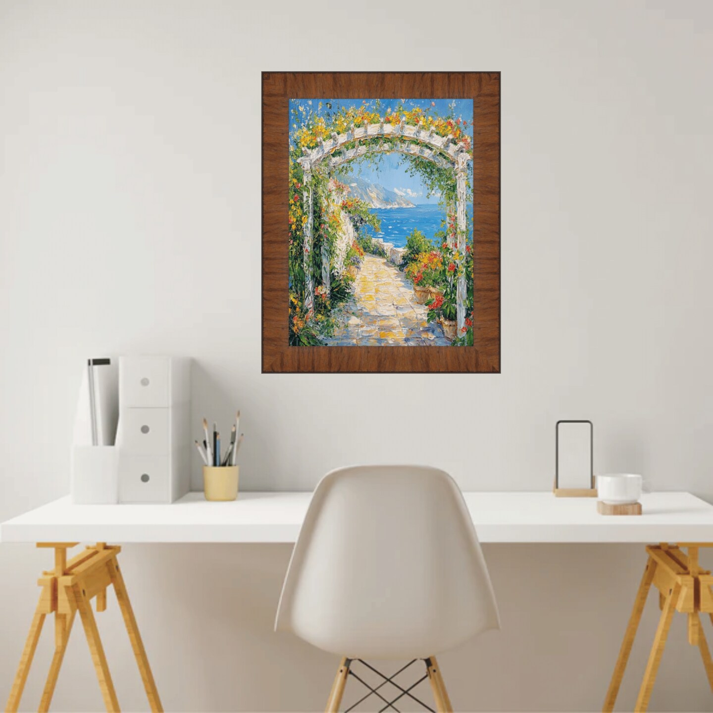 Contemporary Wood Grain Honey Scoop Picture Frame 24x30 frame