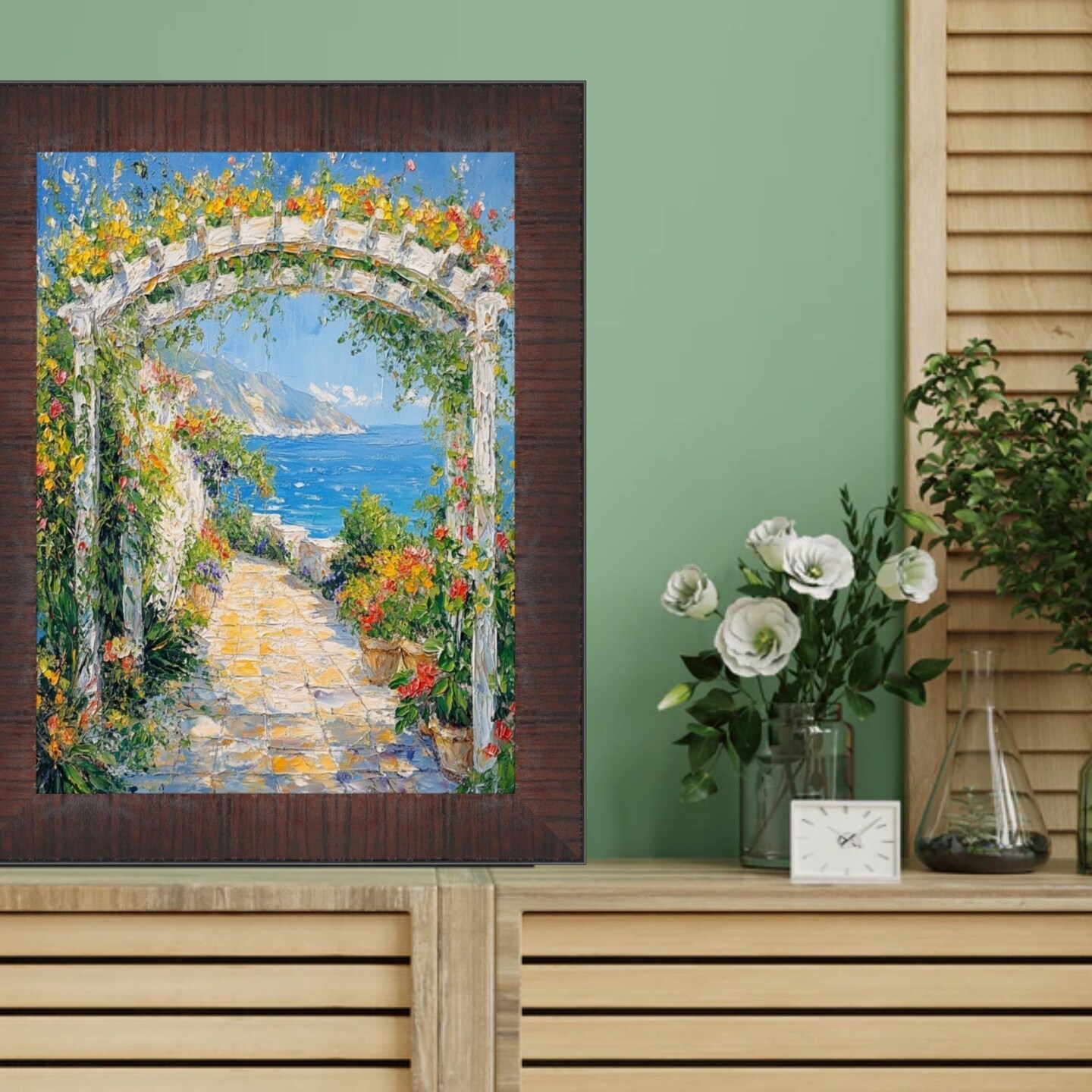 Wood Grain Mahogany Ven Slope Picture Frame 12x16 frame