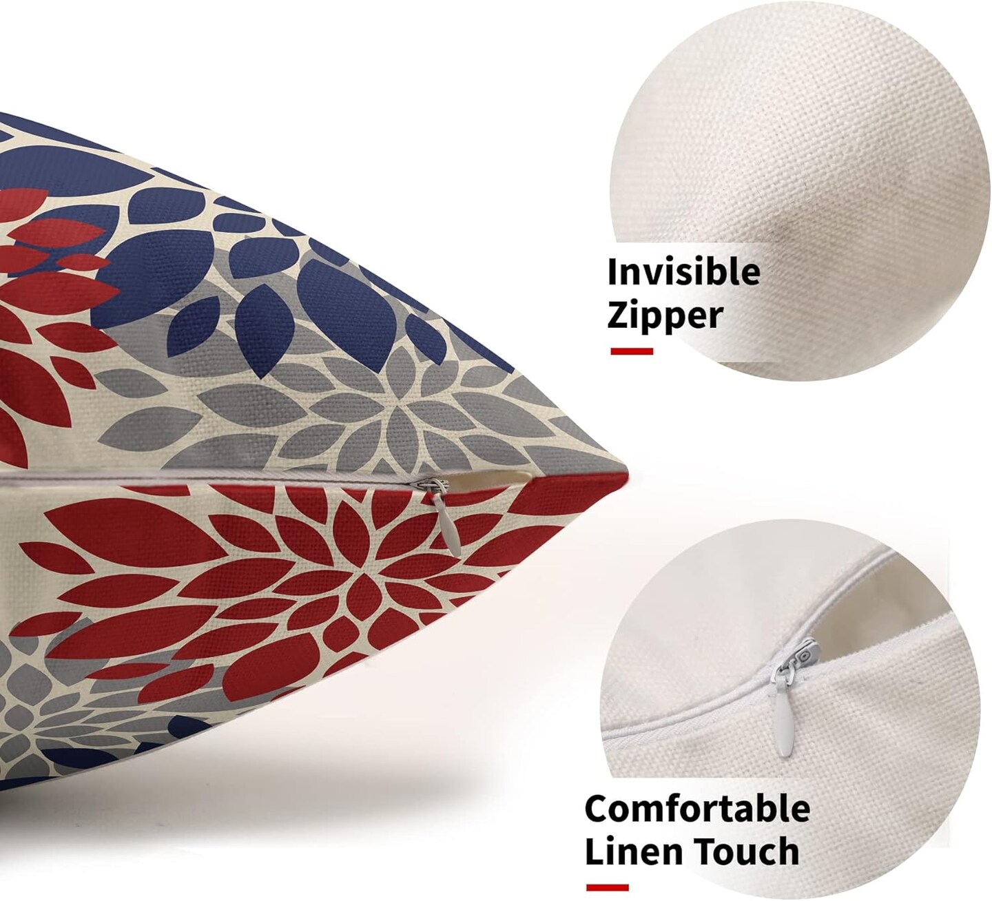 12X20 Inch Set of 2, Decorative Rectangle Throw Pillow Covers for 4th of July Decorations