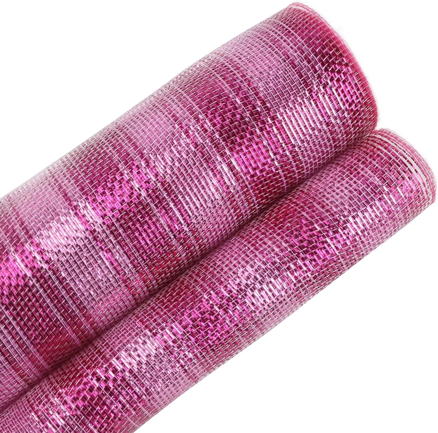 Pink Deco Mesh 10 Inch Valentine Hot Pink Mesh Ribbon Fabric Mesh Roll Decorative Mesh Wreath Supplies