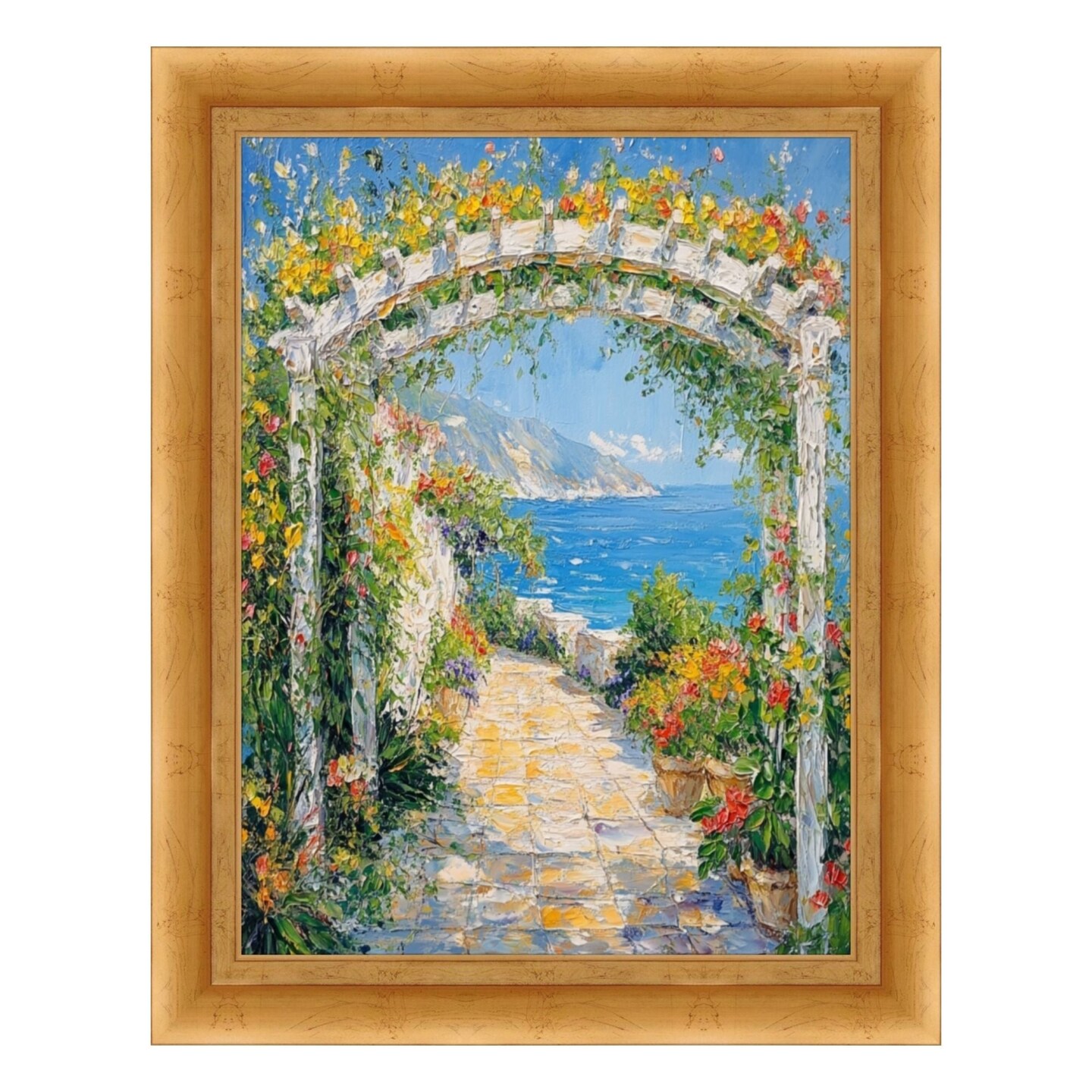 Italian Florentine Gold Leaf Shadow Box Picture Frame 28x28 frame