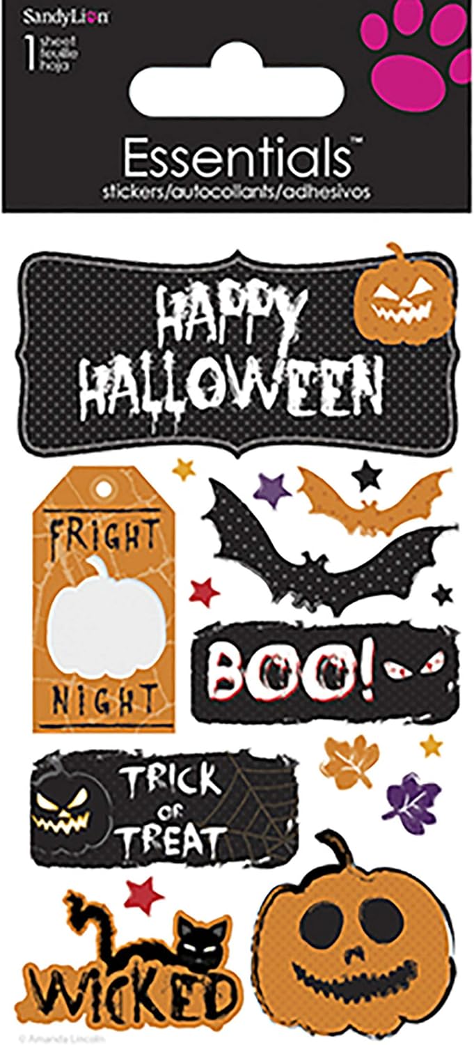 Sandylion Essentials Happy Halloween Dimensional Stickers