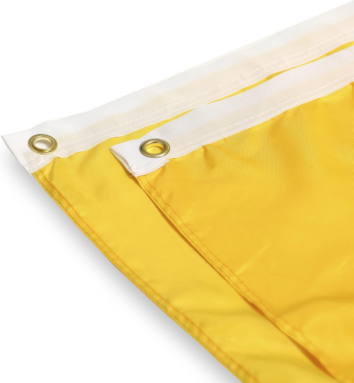 Yellow Pure Solid Colour Pleated Fan Flag Bunting 3 x 6 Ft Colour Pleated 2 Pcs Fan Flag Banner Indoor/Outdoor/Front Porch Decorations