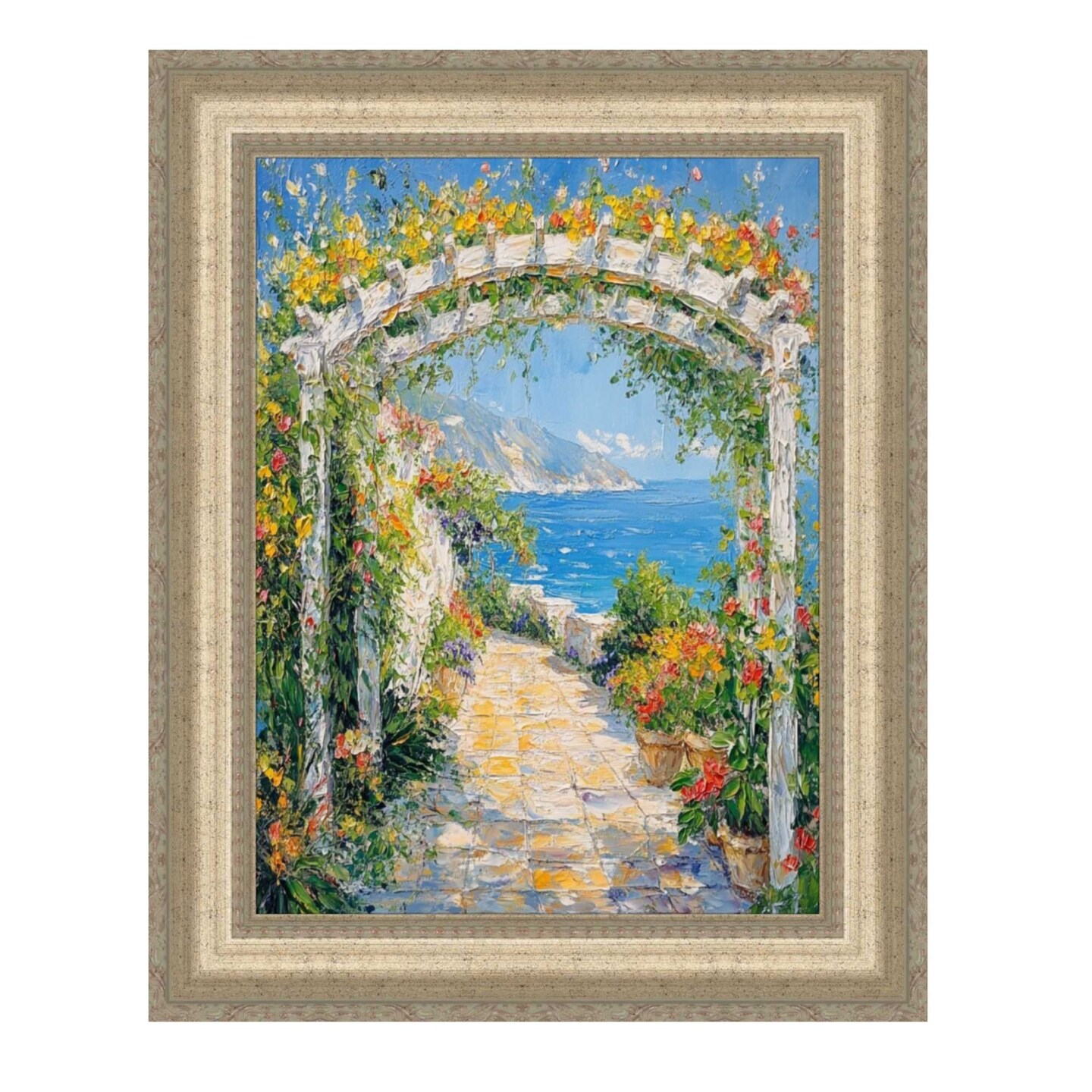 Wide Antique Silver Victorian Picture Frame 24x24 frame