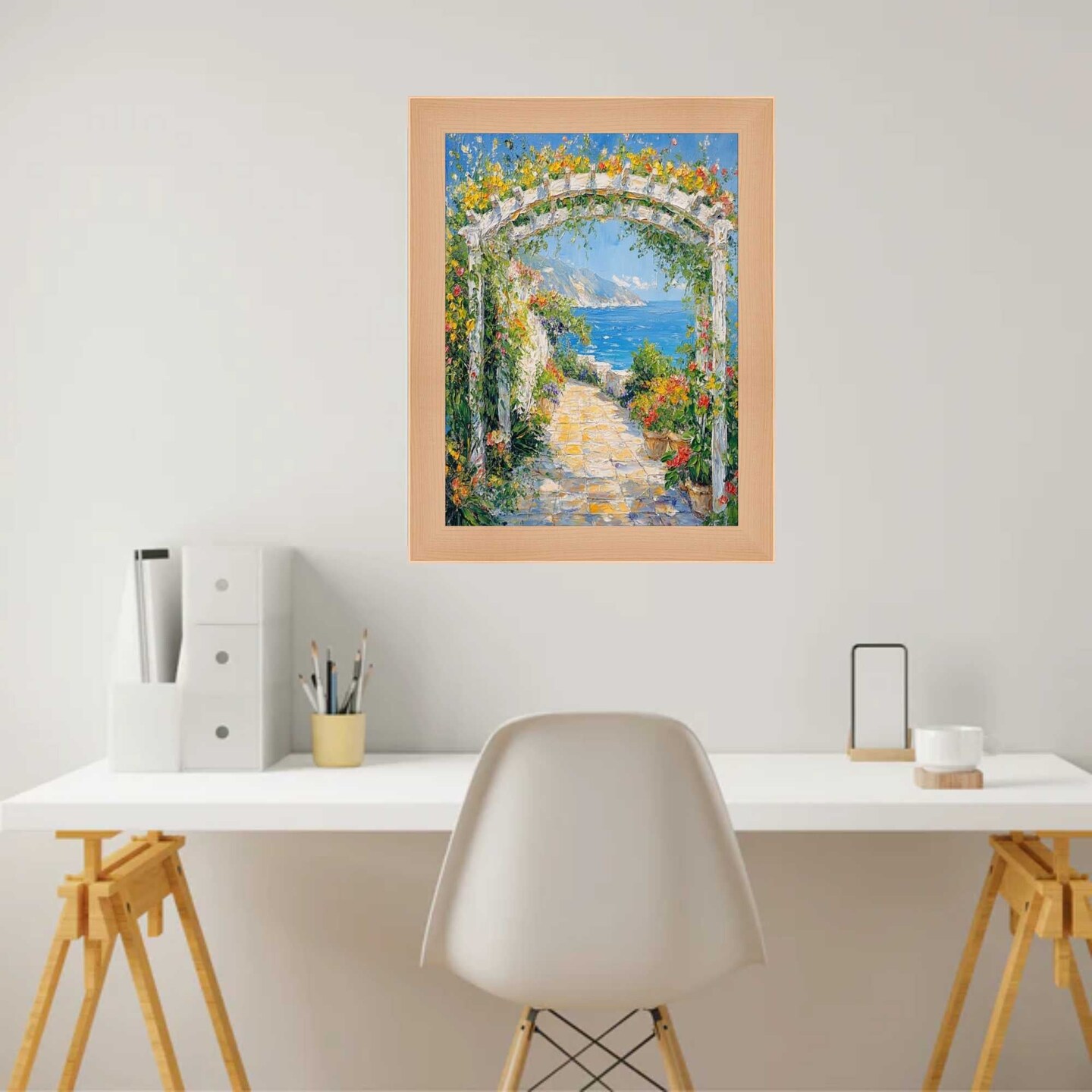 Natural Maple Wood Flat Picture Frame 20x24 frame
