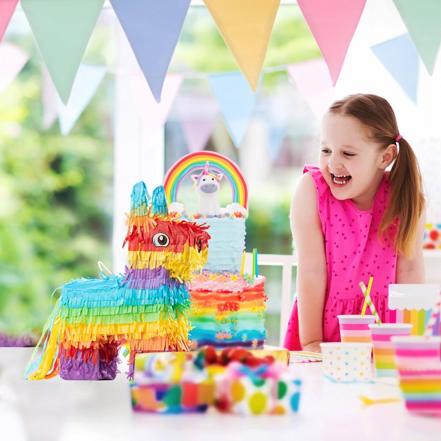 Donkey Pinyata Cinco de Mayo Small Pinata 16.5 inches Mexican Party Decoration for Birthdays, Fiestas and Kids Party Favors