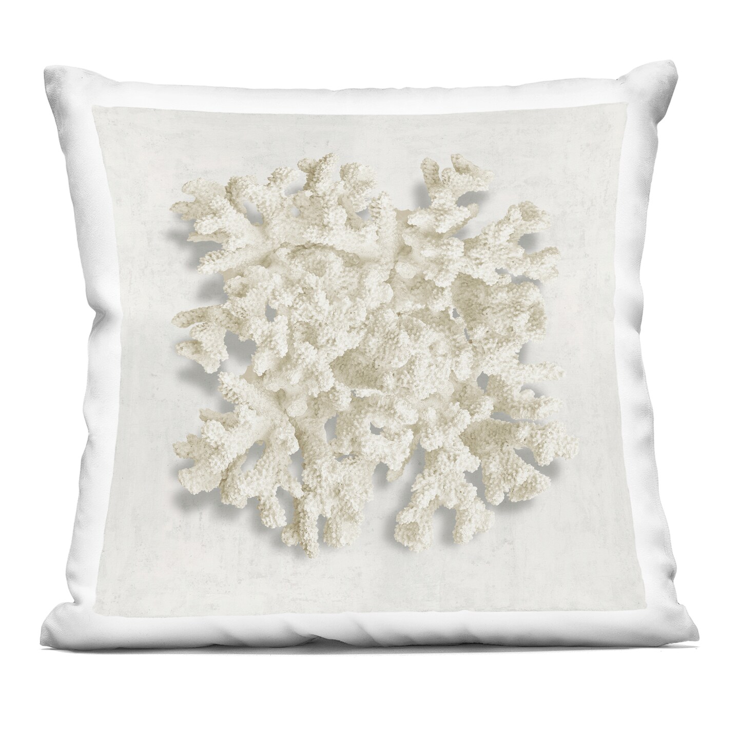 Stupell Industries Aquatic Neutral Coral Decorative Printed Pillow design by Caroline Kelly, 18 x 7 x 18